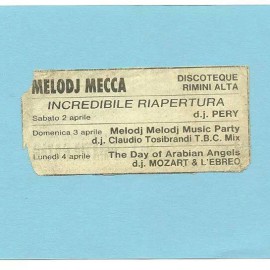 Biglietto d'ingresso del Melody Mecca di Rimini del 1983, © Luca Ghibellini